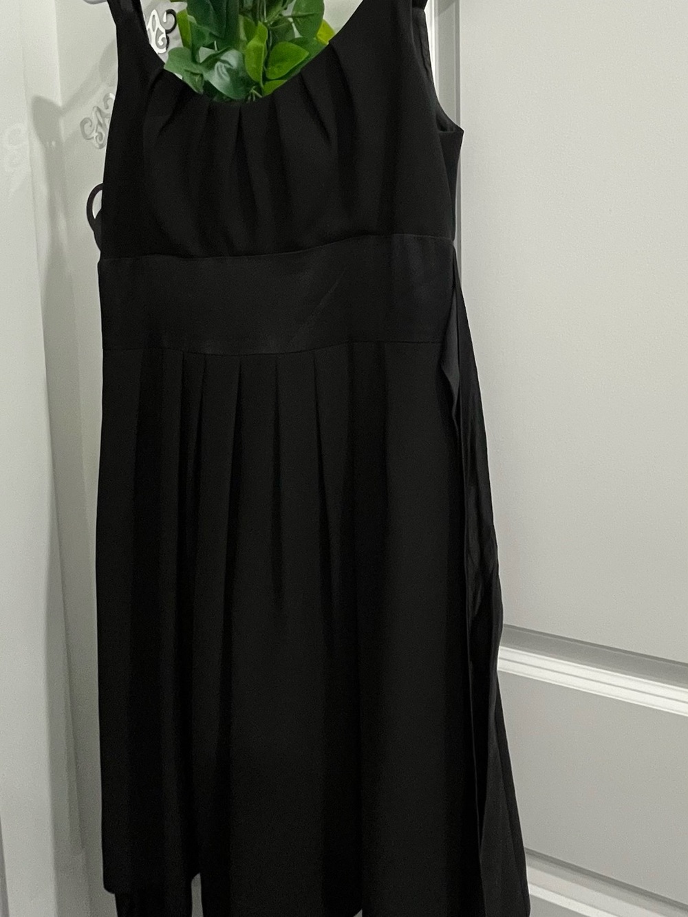 Maggy London Black Pleated Maxi Dress